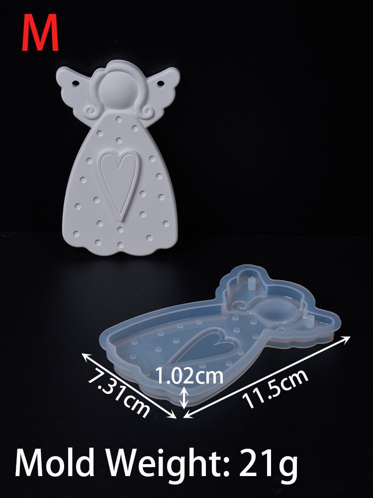 Faceless Angel Silicone Molds DIY Christmas Tree Hanging Ornament Gypsum Molds Concrete Resin Craft Gifts Making Home Xmas Decor