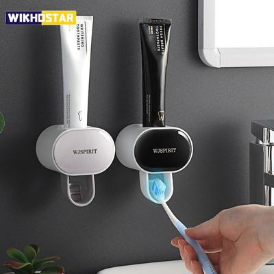 Çocuklar için yaratıcı Otomatik Diş Macunu Dispenseri Diş Macunu Sıkacakları Diş Toz geçirmez Duvara Montaj Standı Banyo Aksesuarları Seti