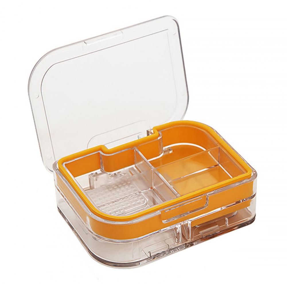 Portable Pill Box Moisture-proof Pill Storage Box Portable 3-in-1 Pill Cutter Storage Box with Moisture-proof Design for Tablets