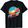 Sunset Speedster Retro Racerentusiast Bilkonst T-shirt2