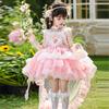 Spring Flower Fairy Princess Dress for Girls - Sweet Lolita Strappy Puffy Skirt for Birthday Parties