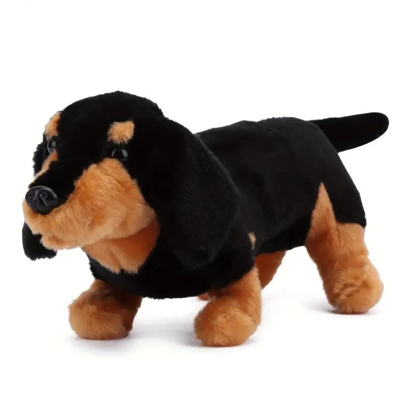 Simulate Verisimilitude Dachshund Douglas Spats Black &Tan Coffee Dachshund Dog Plush Stuffed Animal Give Chirdren Brithday Gift