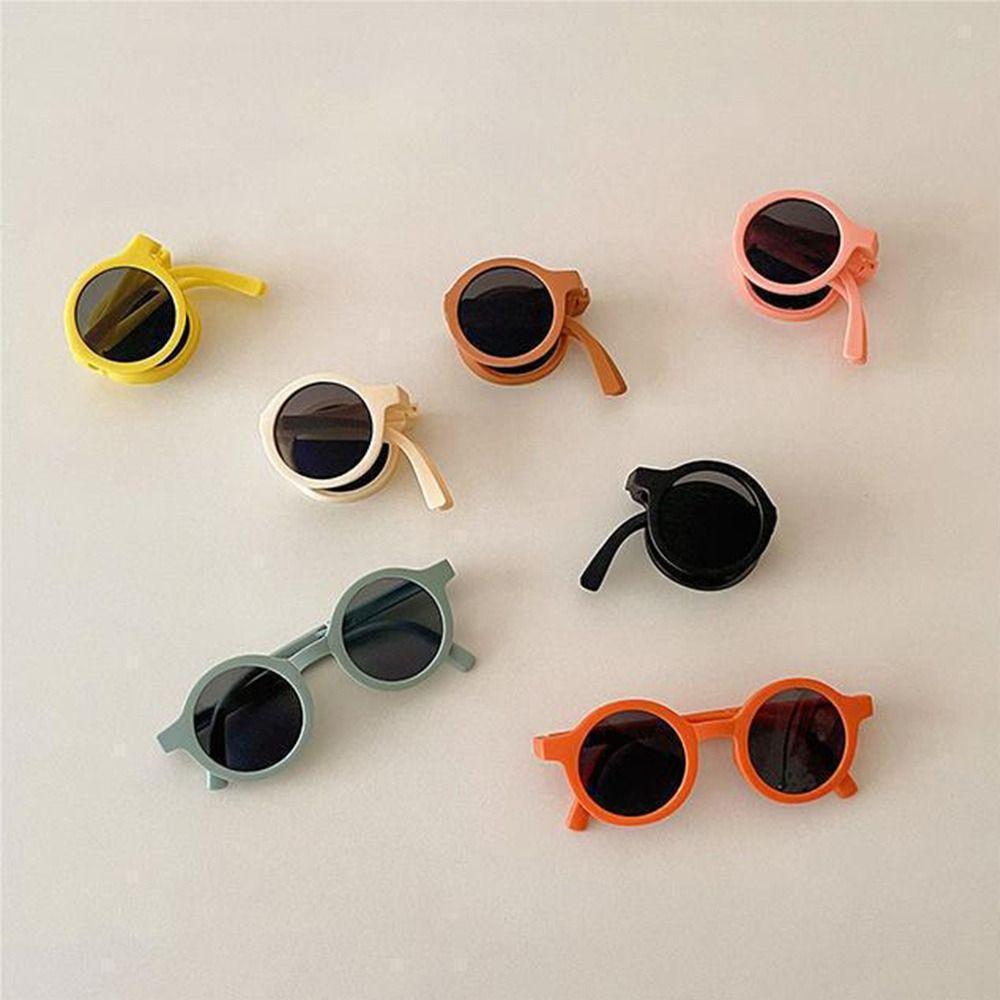 Round Frame Children's Sunglasses Candy Colored Macaron Colored Glasses  For Girls