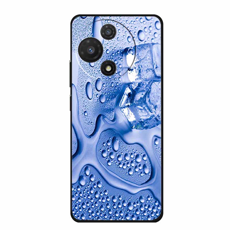 For TCL 605 Case Fashion Flower Protective Black Silicone Soft TPU Back Cover Case For TCL 60 5G 60 SE Case 60SE Coque Funda Bag