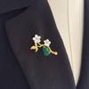 Fu Lu Shuang Quan Chinese Floral Gourd Brooch: Elegant National Style Accessory with an Exquisite Niche Design.