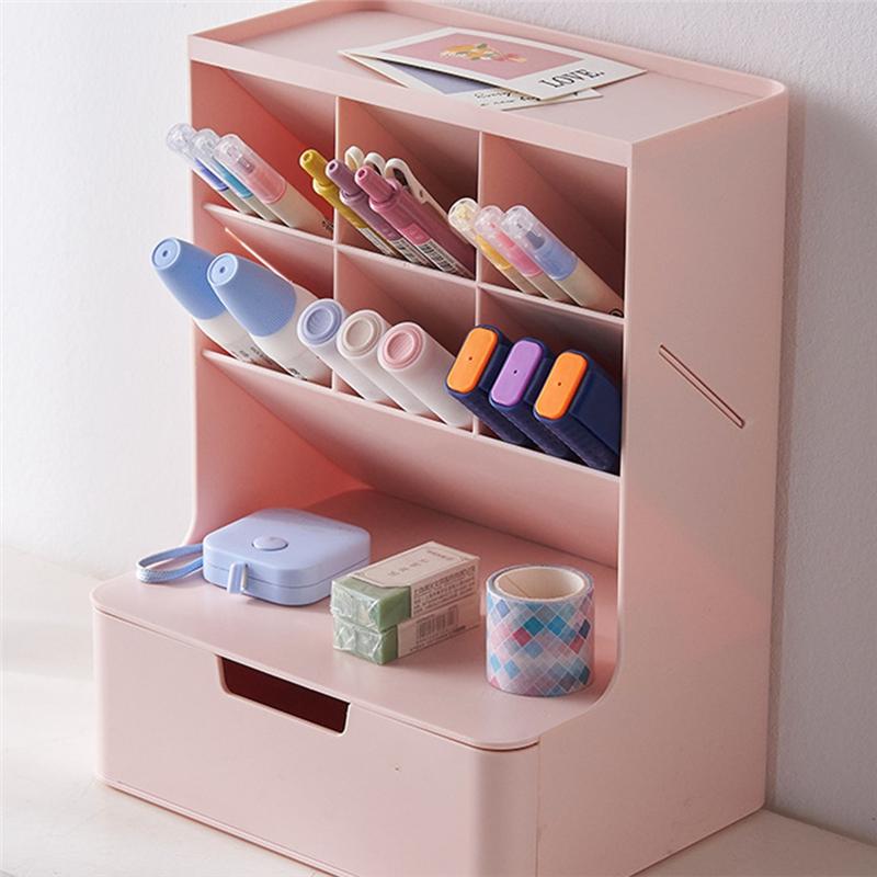 A20F-6 +1 Drawer Desktop Storage Box Pencil Makeup Storage Box School Office Supplies Stationery