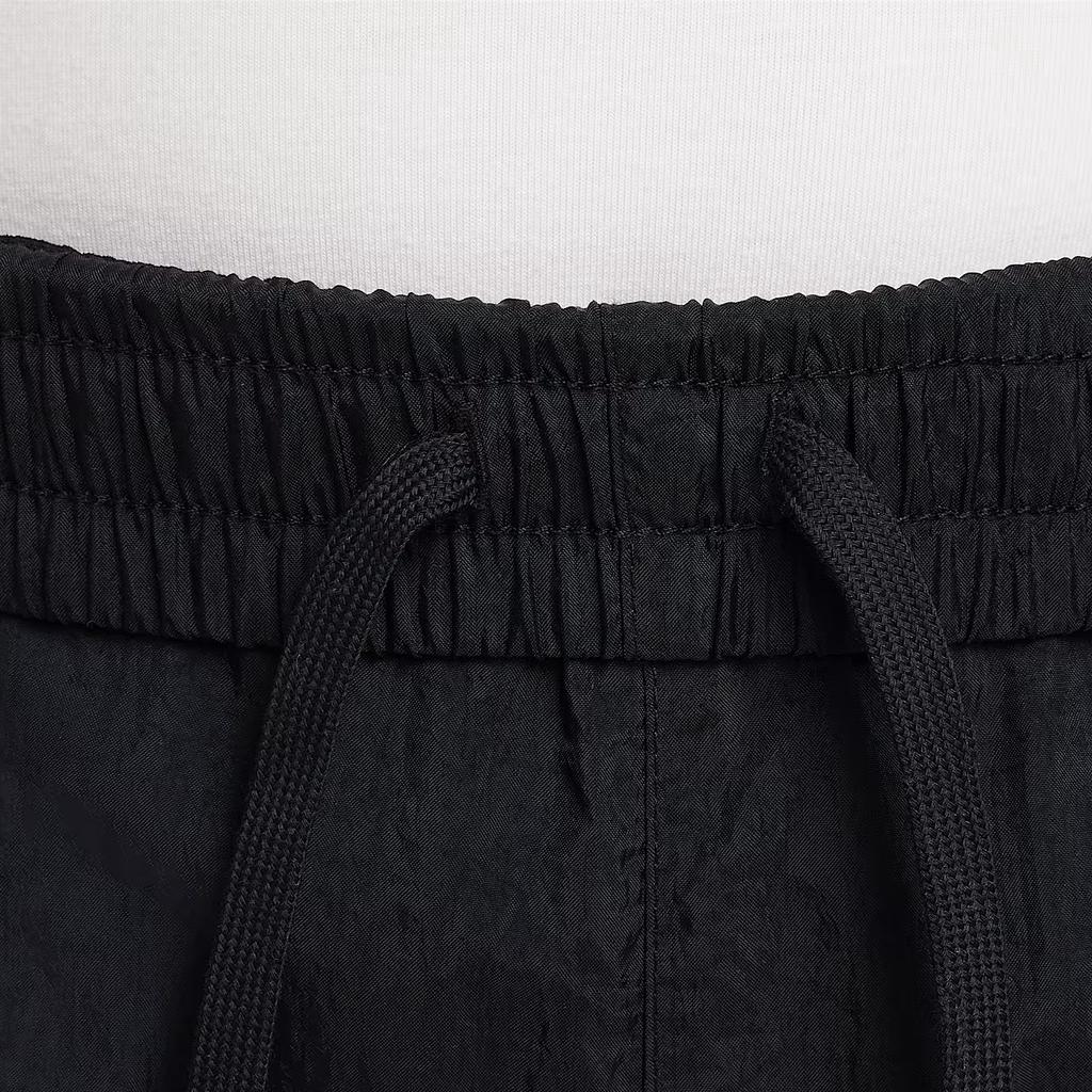 Nike High-Waisted Elastic Solid Color Cargo Casual Pants Kids Bottoms Black FD2951-010