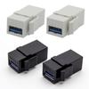 2 Pack USB 3.0 Keystone Jack Inserts USB To USB Adapters Female To Female Connector Insert Snap-in Socket Adapter Port