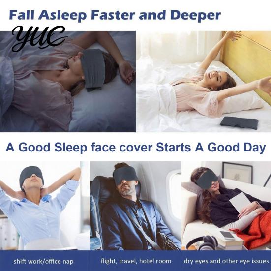 Adjustable Head Support 3-in-1 Travel Sleep Mask Set, Blackout Eye Cover with Neck Pillow & Road Trip Comfort Gear Arm Support, Portable Rest Kit for