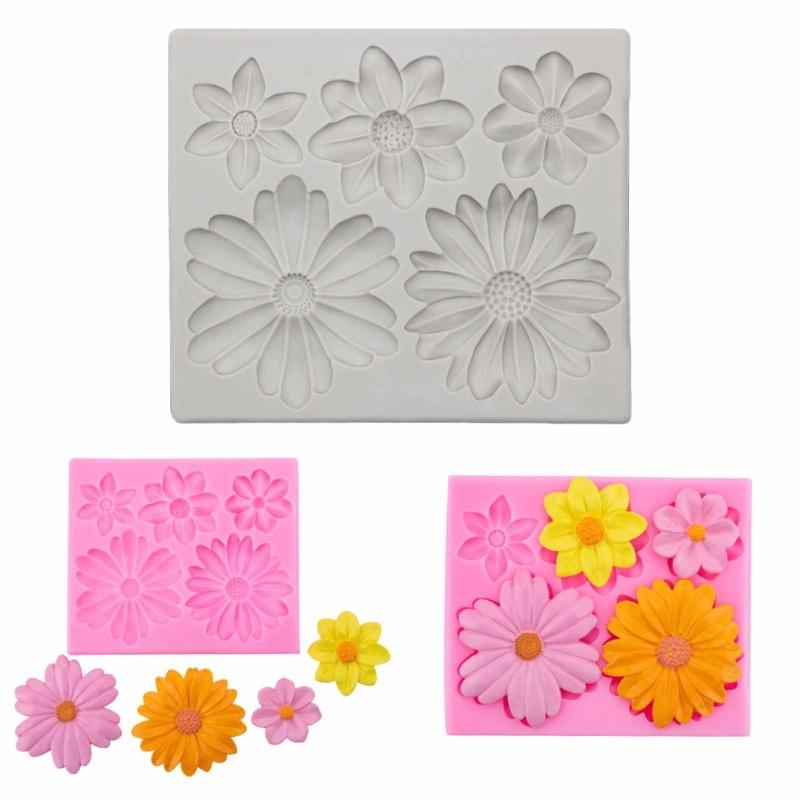 Daisy Shape Silicone Chocolate Mould Cake Decorating Baking Accessories