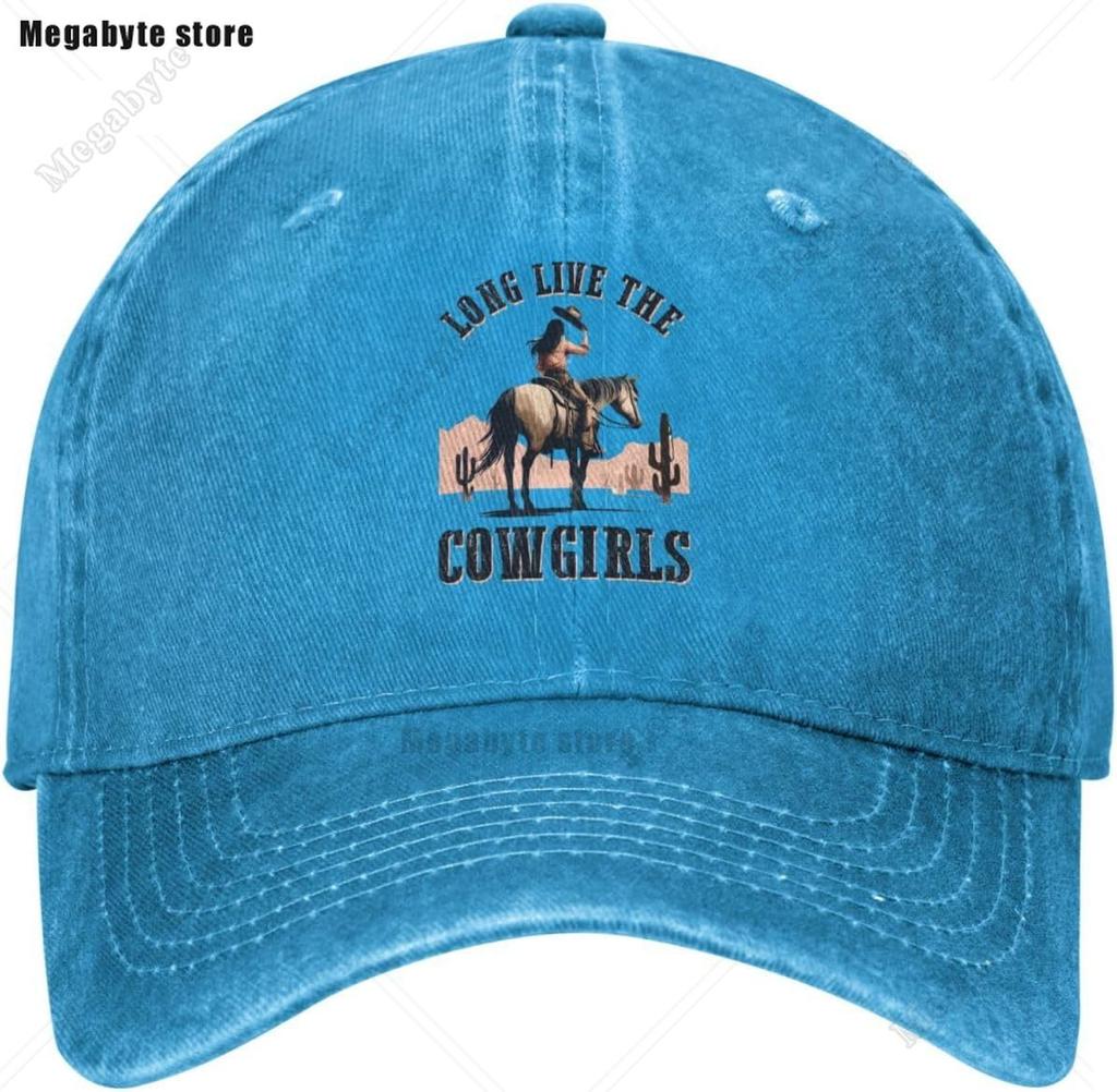 Western Cowgirl Long Live The Cowgirls Baseball Cap Golf Hat Dad Hat Vintage Cotton Washed Baseball Caps for Women Unisex