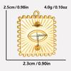 6pcs Real Gold Plated Sun Moon Star Charm Cross Stainless Steel Charms For Jewelry Making Supplies Flower Heart Handmade Pendant