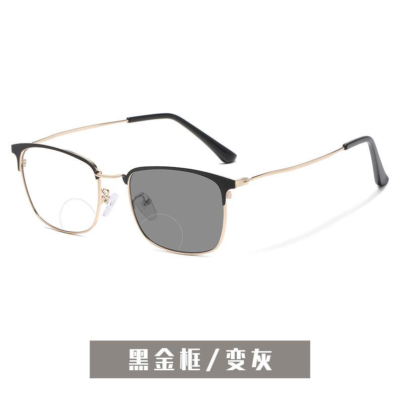 

Color-Changing Double-Light Reading Glasses Anti-Blue Light Business Men S Far And Near Reading Reading Reading Glasses +100