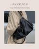 Women's Korean Style Retro Tote Bag - High-End Fashion, Versatile Large Capacity, Single Shoulder or Crossbody Use.