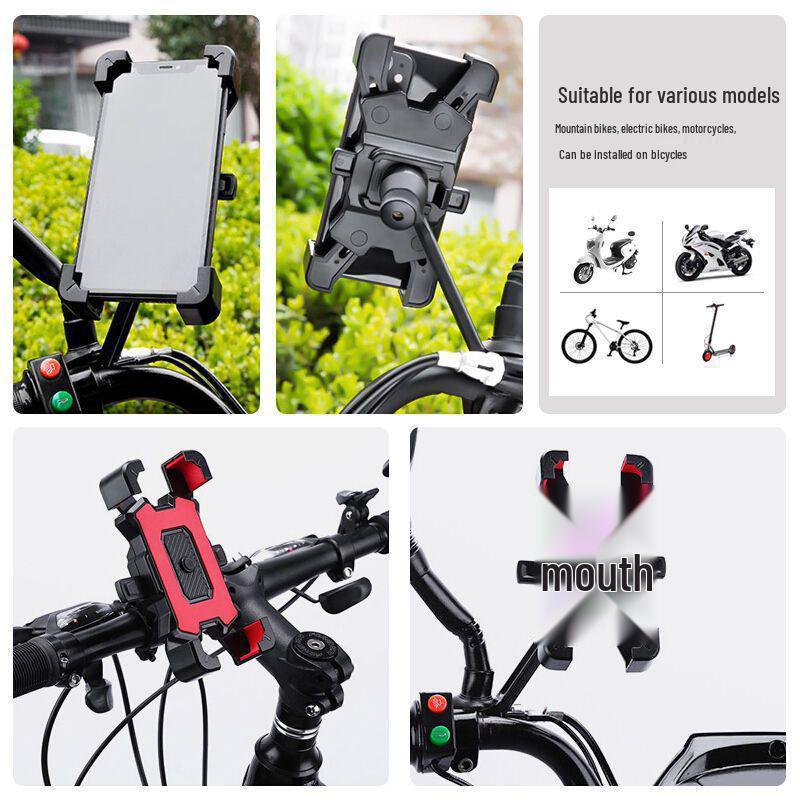 Four-Claw Shockproof Motorcycle Phone Holder for Navigation & Riding