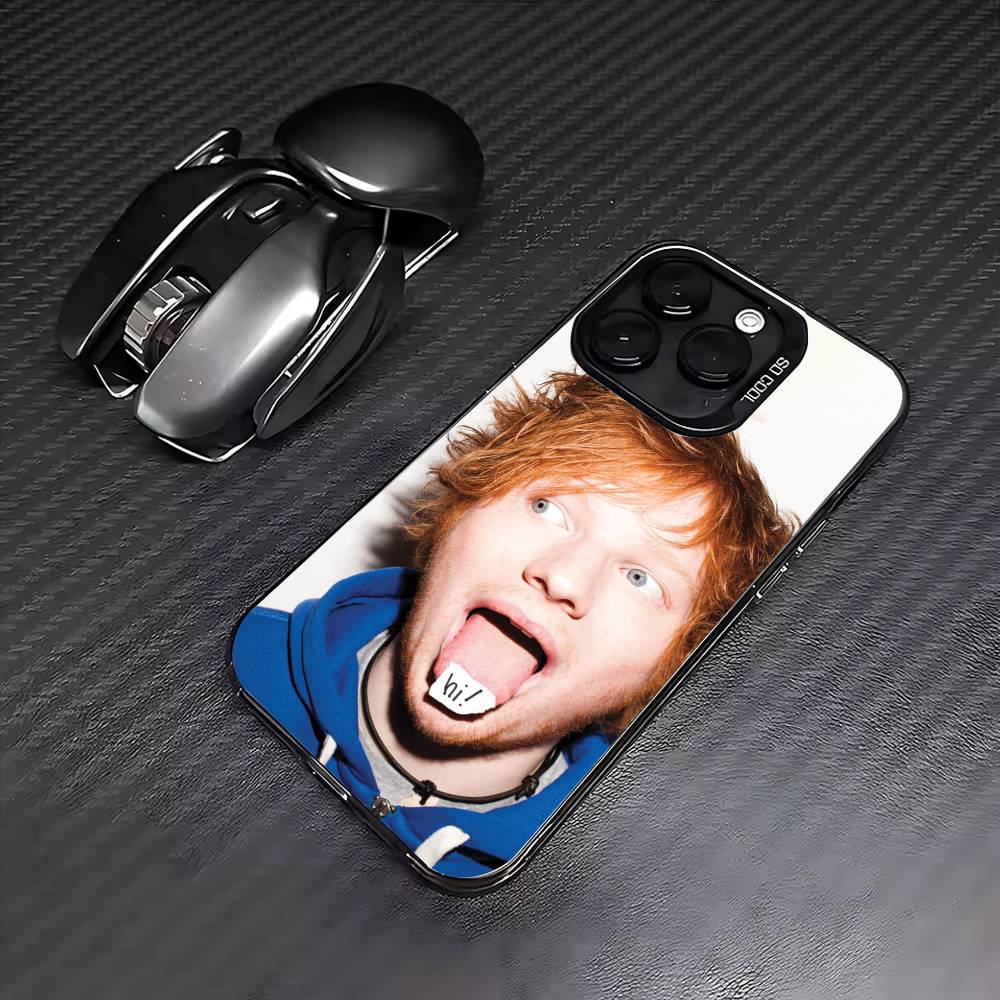Singer E-Ed Sheeran Phone Case For iPhone17,16,15,14,13,12,11 Plus,Pro Max Colored Silver Plated Inside Cover