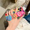 Graffiti Flower Wrist Strap Crossbody Full Coverage Phone Case For Iphone 13 14 15 16 17 Pro Max
