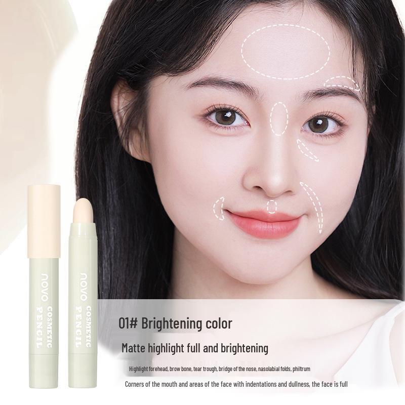 NOVO Light & Shadow Contour Stick: Highlight, Nose, Tear Troughs, Matte finish for Beginners