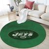 New York Jets2 Round Area Rug,Carpet Rug for Living Room Bedroom Sofa Playroom Decor,Non-slip Floor Mat
