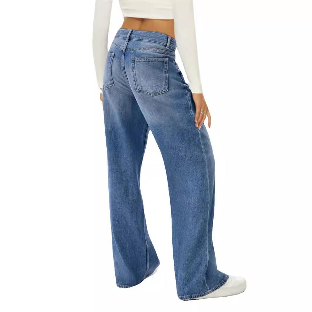 Retro High Waist Loose Jeans