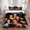 Custom Name Girl Group Fashion Portrait Print 3Pcs Bedding Set,Duvet Cover with 2 Bedro,Pillowcase Home Birthday Gift