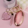 Key Fob Cover with Diamond Keychain Fit for Hyundai Car Key Holder Case Compatible with Hyundai Loniq 6 Grandeur GN7 KONA  2024 Smart Remote Key