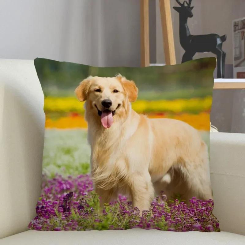Golden Retriever Hund Kissenbezug Sofa Dekorative Kissenhülle Kissenbezug Heimdeko Großhandel