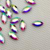 Factory Direct 7200 Pcs Bulk Packing  4X8mm Navette Marquise Horse Eye Crystal AB Crystal Glass Hot Fix Rhinestone for Dress