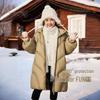 Far-Infrared Antibacterial Girls' Mid-Length Down Jacket for Older Children - Thick Winter Outerwear