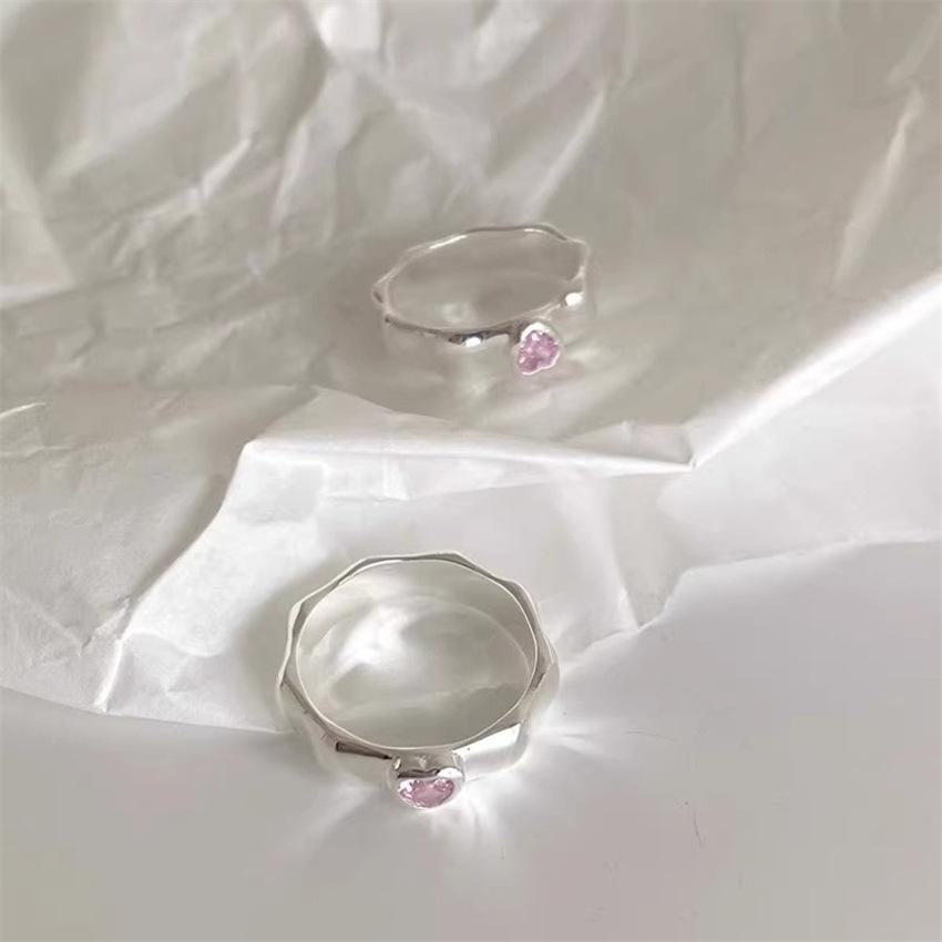 Over 120 Styles Korean style zircon diamond ring women's 925 sterling silver spring and summer niche light luxury high-end index finger ring open ring