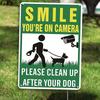 2-Pack "After You Clean Up On the Camera Your Dog" Humorous Tin Signs - 8"x12", Funny Yard Garden, Dog Owner Decor