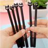 12pcs 0.5mm Creative Black Kitten Gel Pen Cute Cartoon Stationery Water-based Pen Small Fresh Office Signature Pen Back To School Season