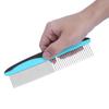 Pet Comb Stainless Smooth Steel Needle Dogs Puppy Hair Comb Remove Knots Tangles(BlueRow Comb )