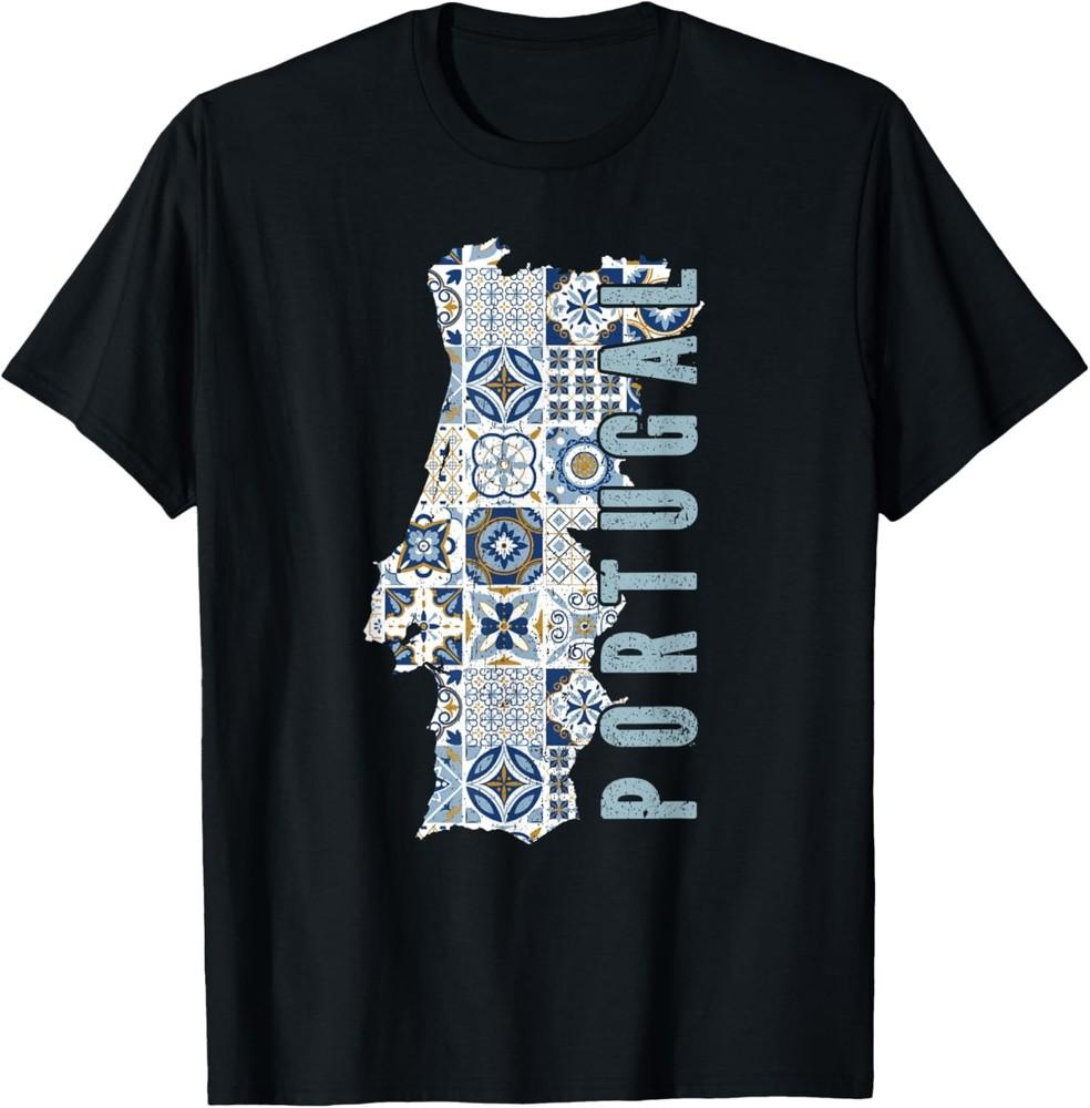 Португальская плитка Азулежу Мужчины Женщины Девочка Португалия Футболка Унисекс Футболка XXXL