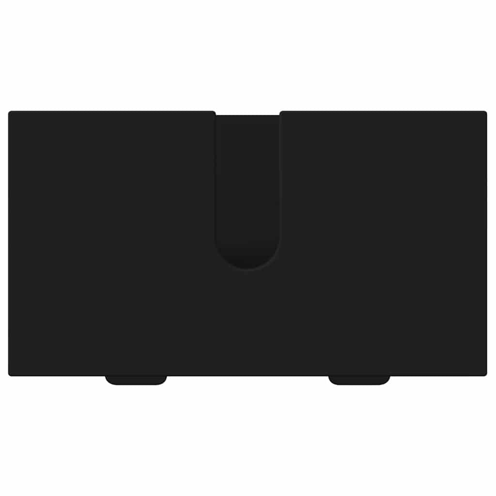 Bathroom Furniture Set with Door 2 Pcs Black Plywood and Metal