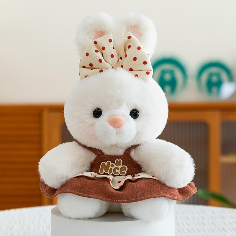 Plush Bunny Toy Gift For Couples With Short Plush Material And Cartoon Design