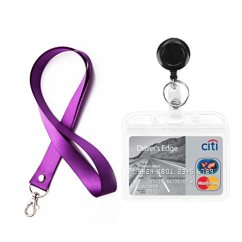 Name Card Holder Keychain Staff Accessories Badges Set Lanyard ID Card Holder Neck Strap Business Card Holde Key Holder Landyard