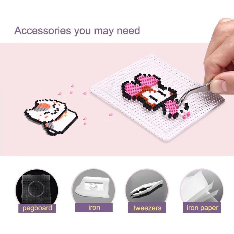 Non-Toxic 350Pcs/Color 5Mm Iron Beads Pixel Art Kit 6Color Black White For Kid Hama Perler Bead Diy Puzzles Gift Children Toys