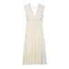 European American Women's Clothing Fashionable Lace Deep V-neck High Waist Strap Dress