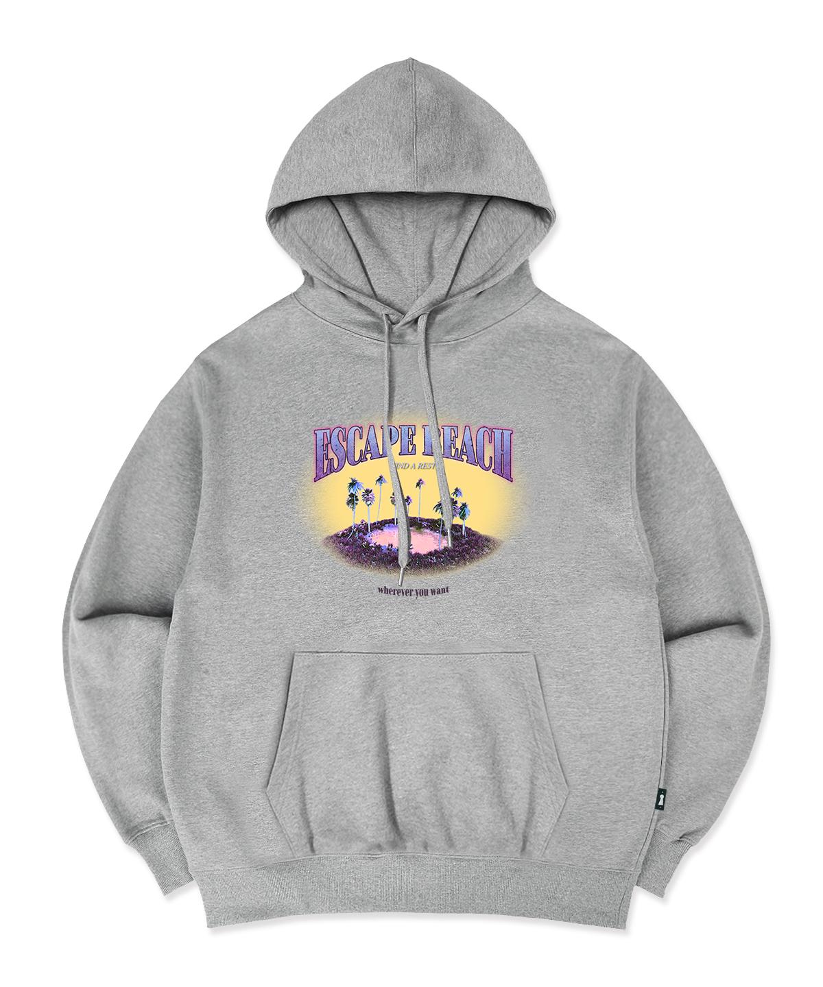 Escape From Yellow Beach Hoodie Gray L