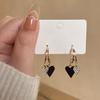 Love Heart Dangle Earrings Women Rhinestone Heart Drop Earrings Sparkling Earrings Valentine's Day Anniversary Gift for Her