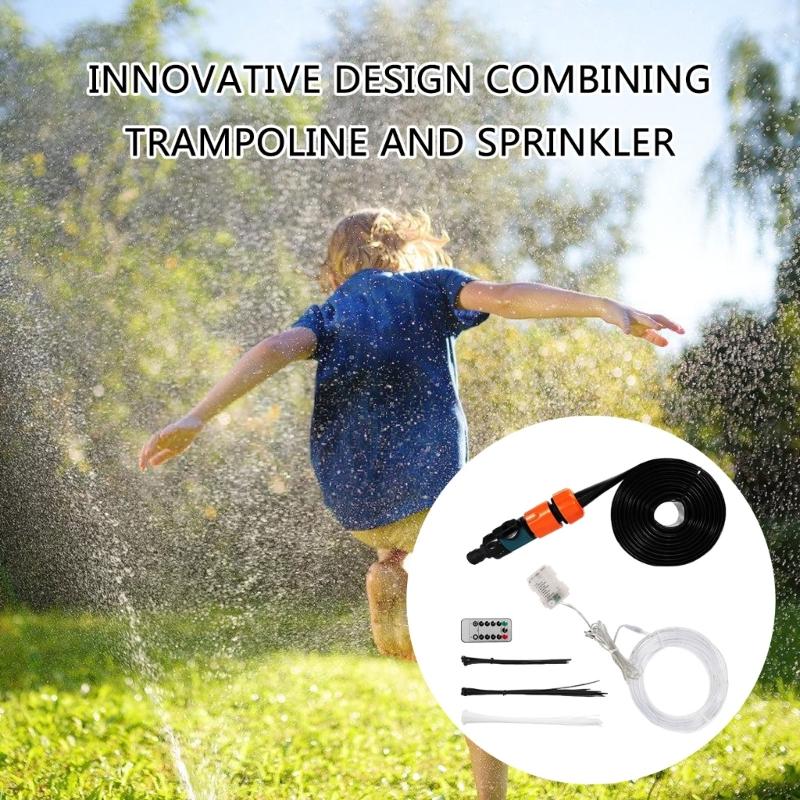 Multicolors Evening LED Trampoline Lighting And Water Spray Hose with Colorful LED Lamp Suitable For Backyard Activities