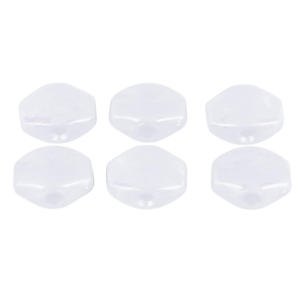 6Pcs Guitar Tuning Peg Cap Plastic Tuner Key Cover Machine Head Knob Cap for Replacement