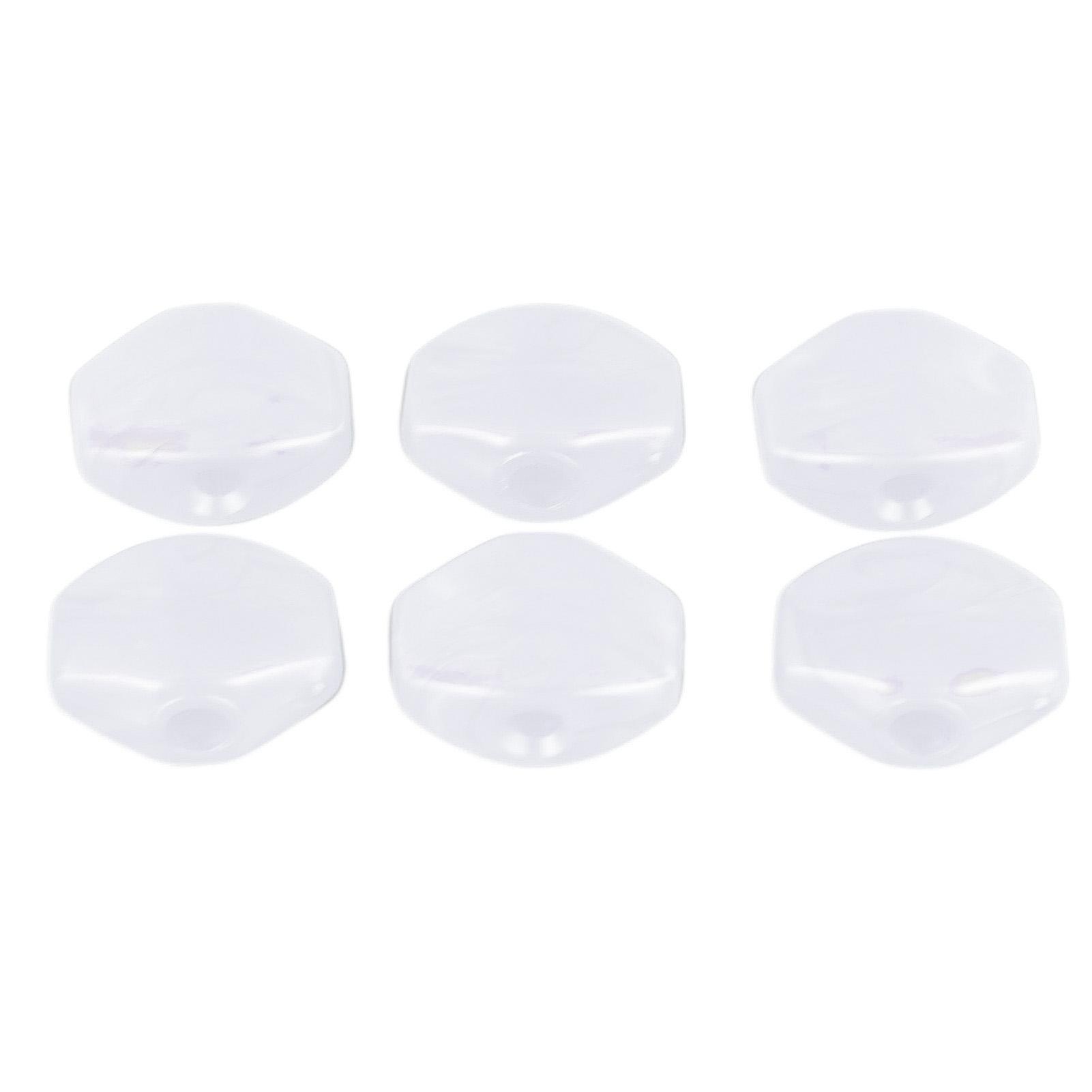 

6Pcs Guitar Tuning Peg Cap Plastic Tuner Key Cover Machine Head Knob Cap for Replacement белый