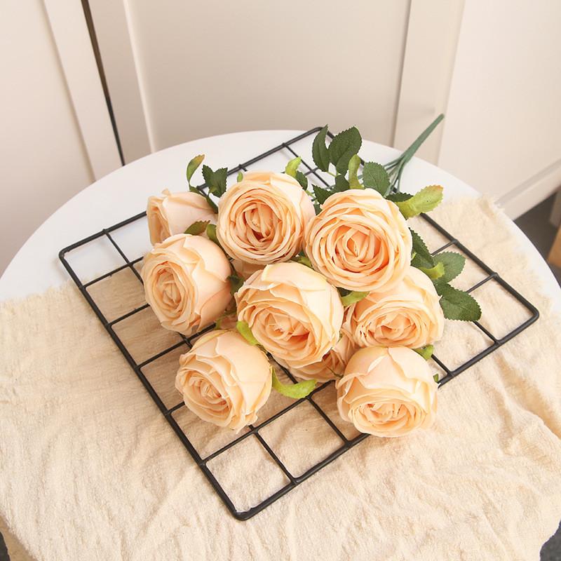 Rose Wall Decor Artificial Flowers For Wedding Home Photography With Silk Material