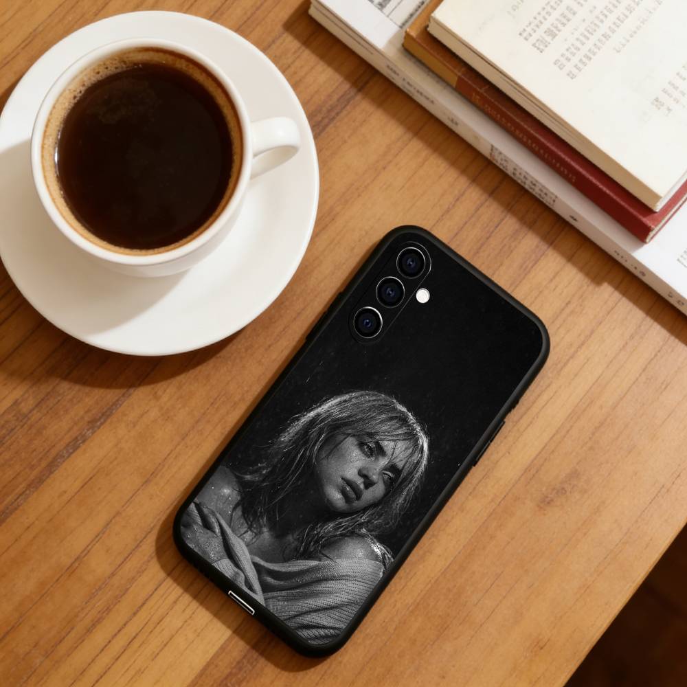 Sängerin B-Billie Eilish Handyhülle Schwarzes Silikon Weich Für Samsung Galaxy A73,A72,A71,A70,A53,A52,A51