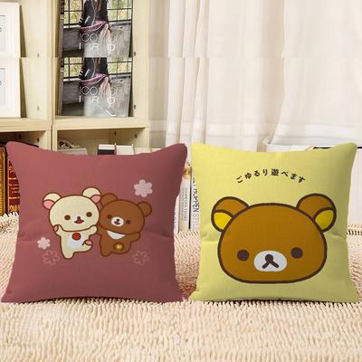 Cartoon Rilakkuma Pillowcase Toon Gift Cushion Cover Bedroom Home Sofa Chair Seat Decor Pillow Case