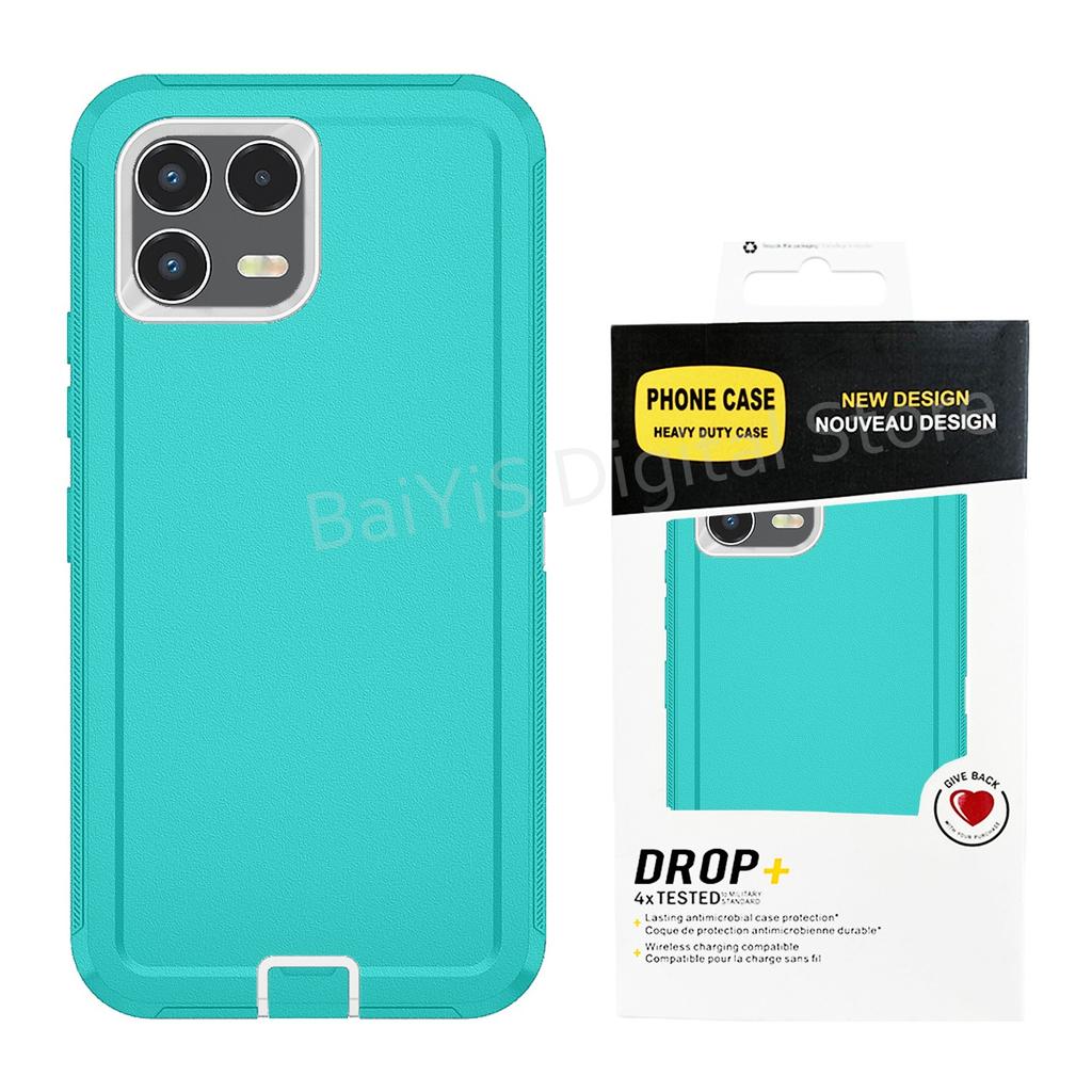 Casual Durable Heavy Duty Hybrid Defender Phone Case For T-Mobile Revvl 8 7 Pro 3-Layer Armor Shockproof Protective Cover