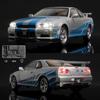 2025 Nou 1:24 Nissan Skyline GTR R34 Model de vehicul din aliaj din metal turnat sub presiune Fast Furious de colecție Cadouri de jucărie de aniversare pentru copii