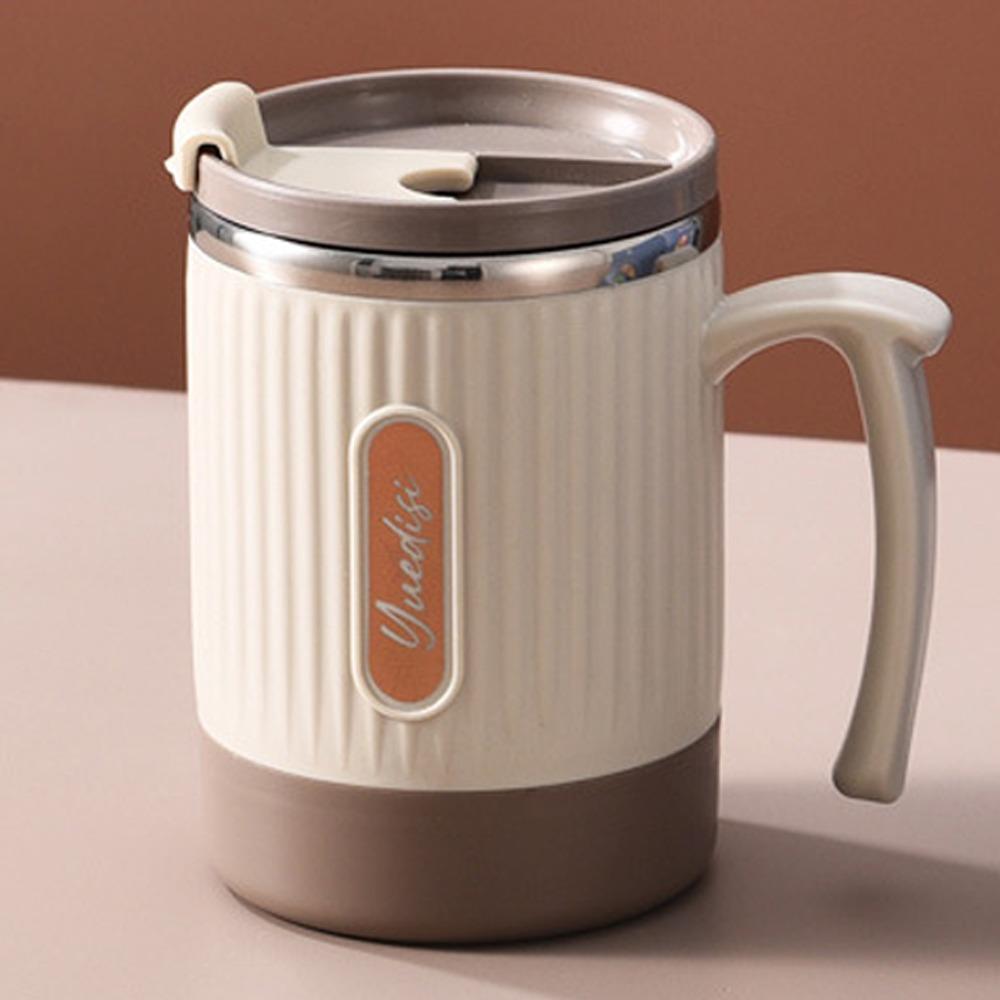 Seal Lid Spoon Coffee Mug Large Capacity Tea Drinking Cup Thermal Insulation Cup  Students Use